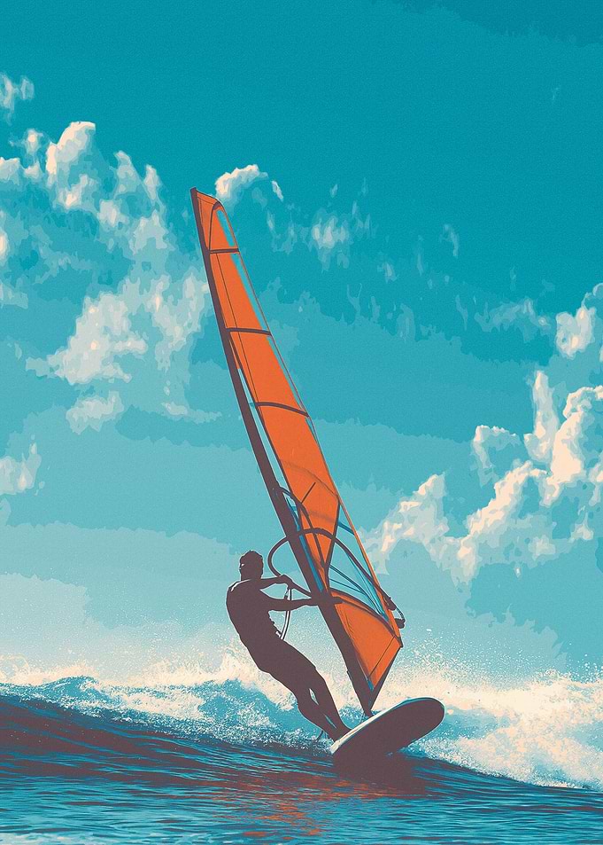 Windsurfer on a Wave