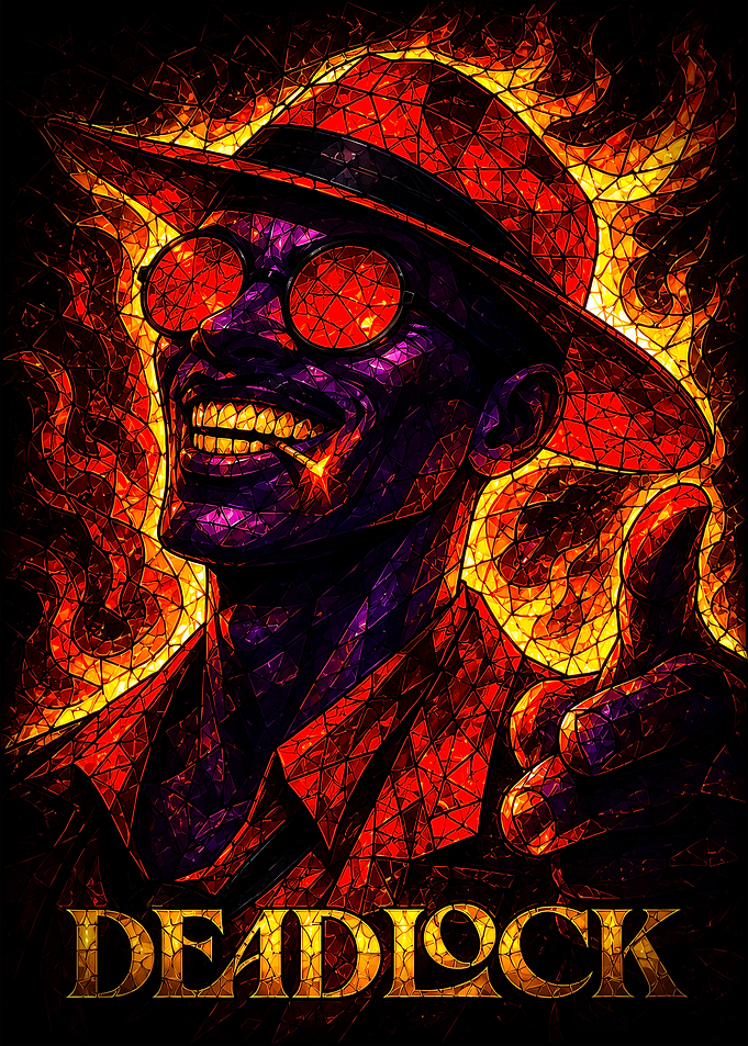 Deadlock Stained Glass Character Art