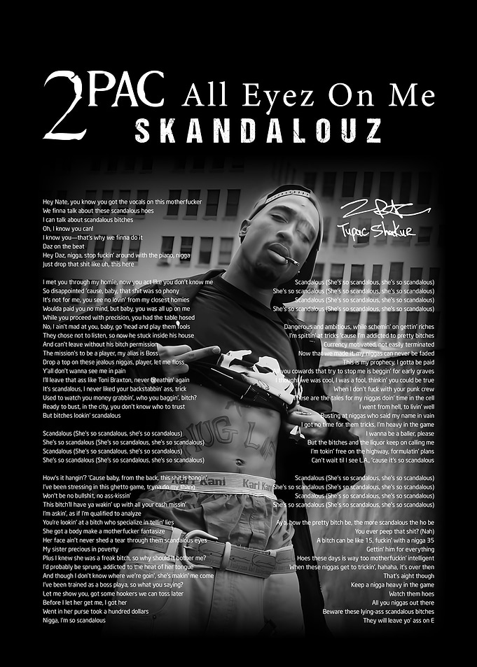 2Pac All Eyez On Me Skandalouz Poster