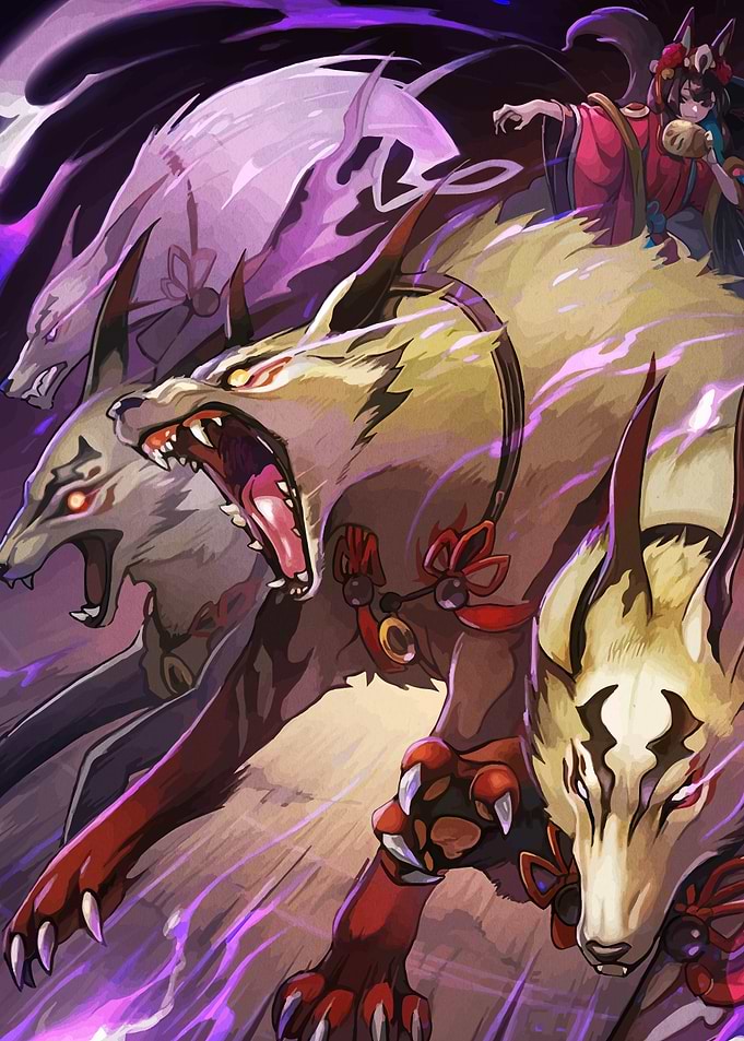 Mythical Wolf Pack with Rider