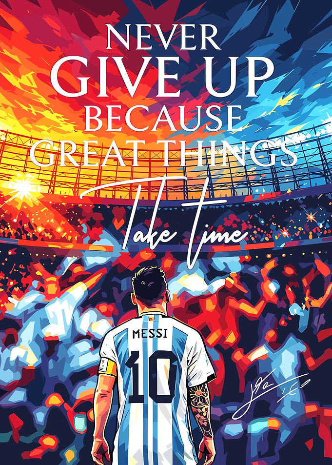 Lionel Messi Never Give Up