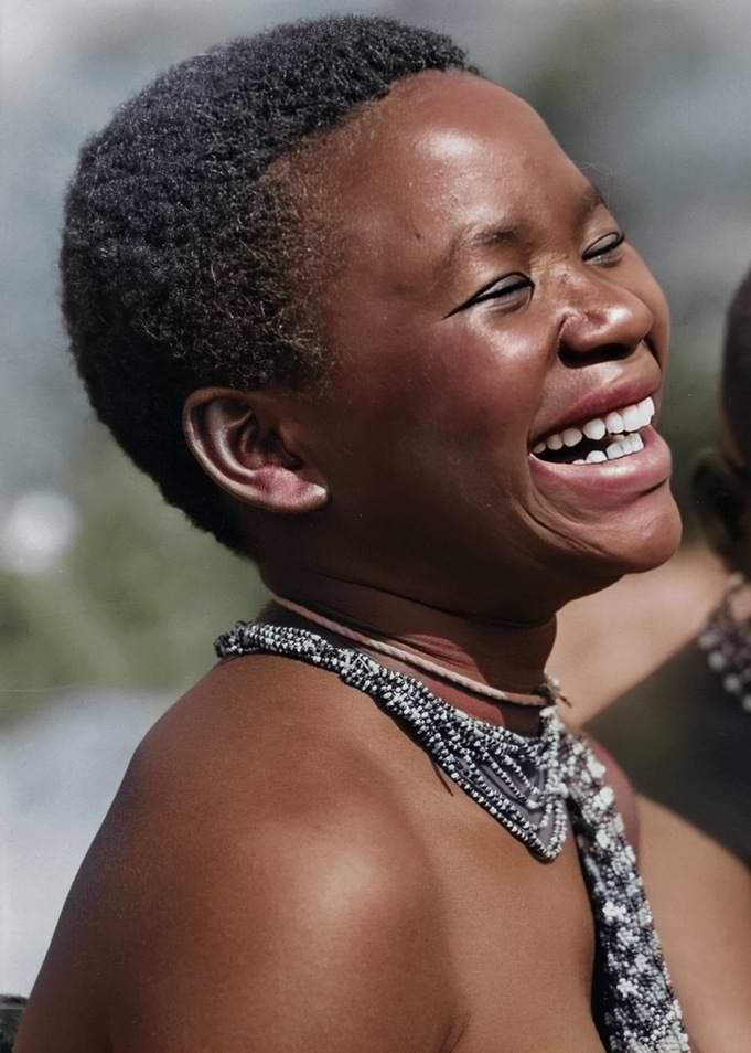 Portrait of a Laughing Zulu woman
