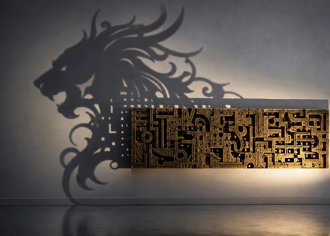 Lion Shadow Wall Art