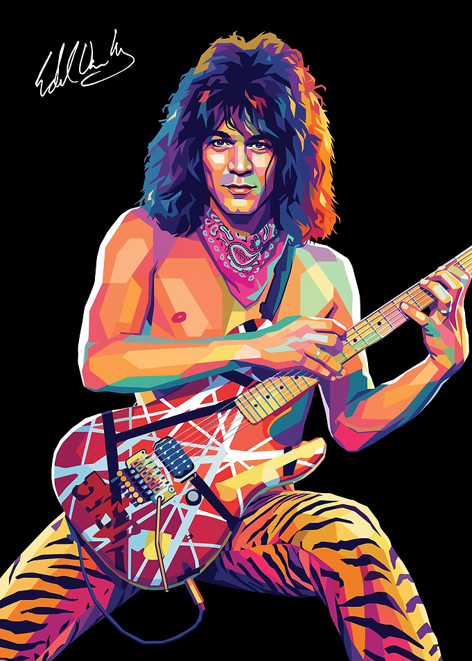 Eddie Van Halen Pop Art Portrait