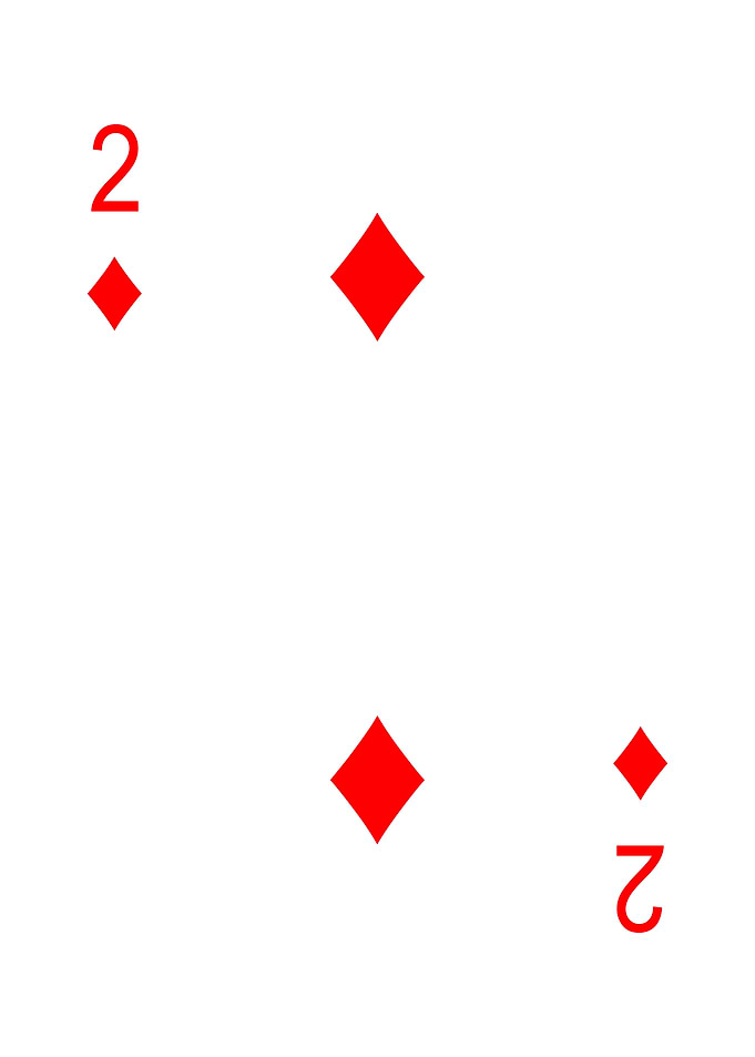 2 of Diamonds Playing Card