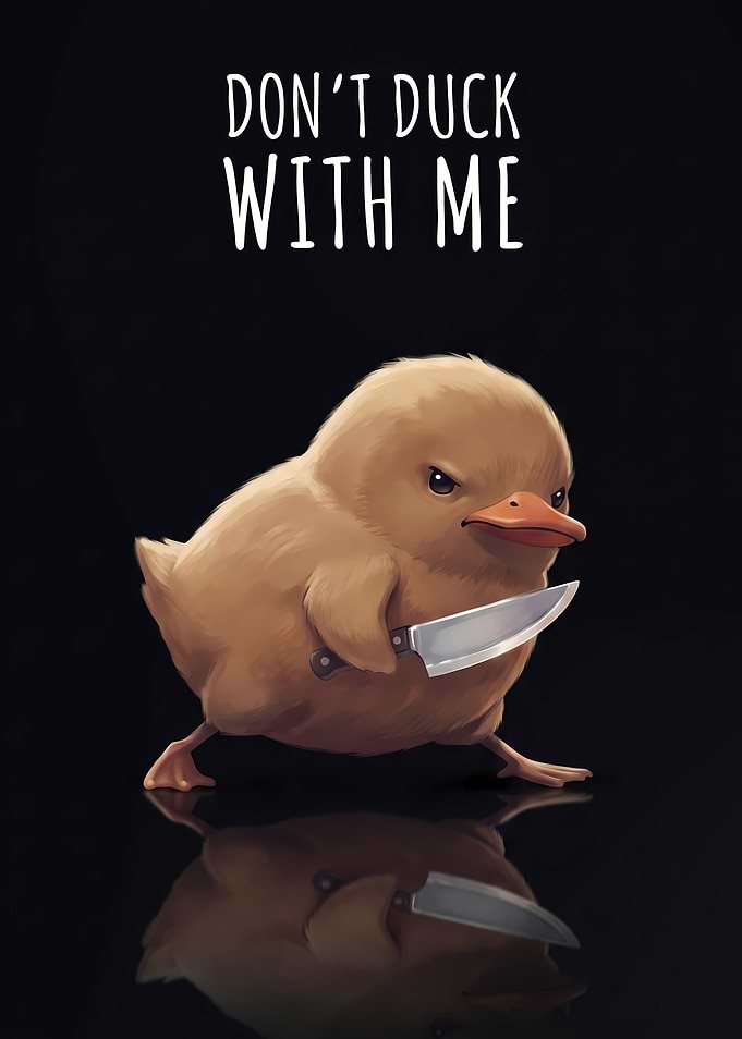 Angry Duckling with Knife