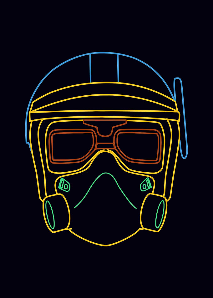 Neon Trooper Helmet