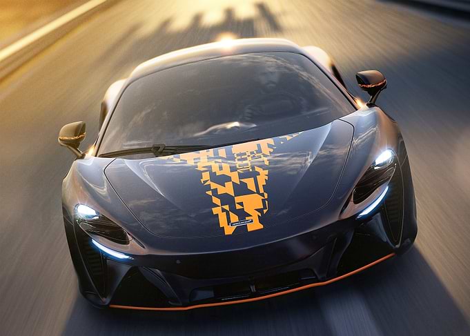 McLaren 720S with Orange Pixel Decal