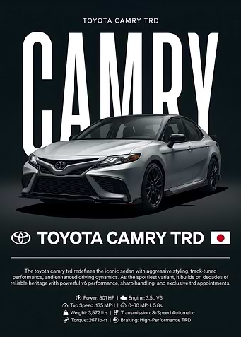 Toyota Camry TRD Poster
