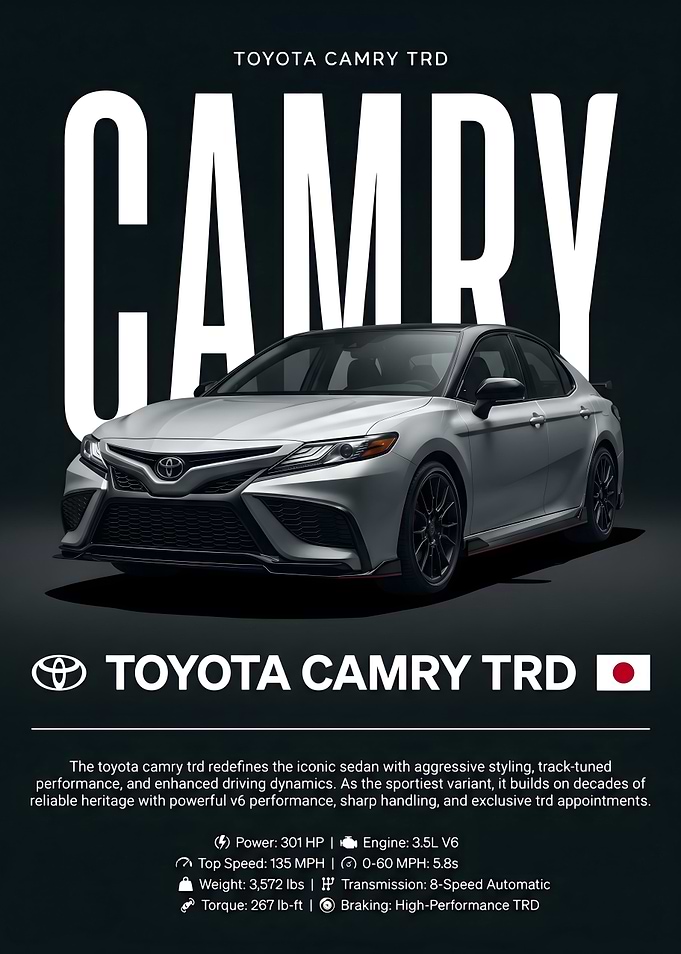 Toyota Camry TRD Poster