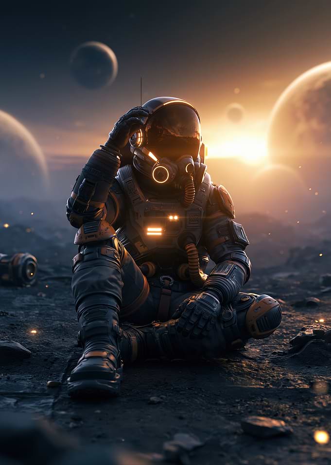 Astronaut on Alien Planet