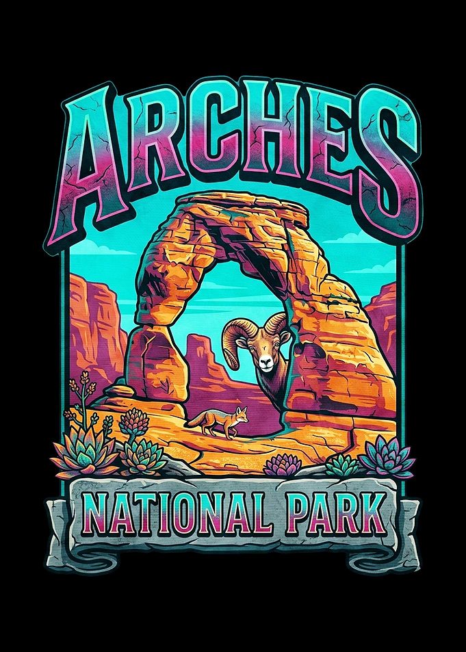 Arches National Park Illustration