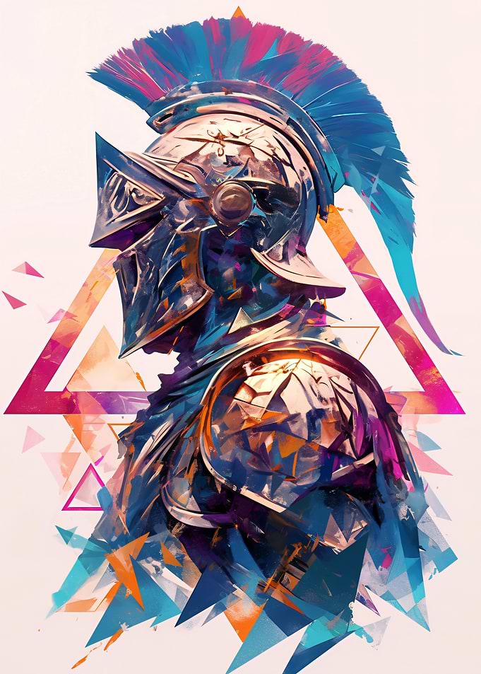 Abstract Warrior Helmet