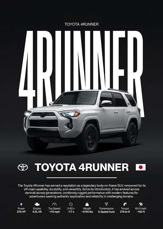 Toyota 4Runner Poster