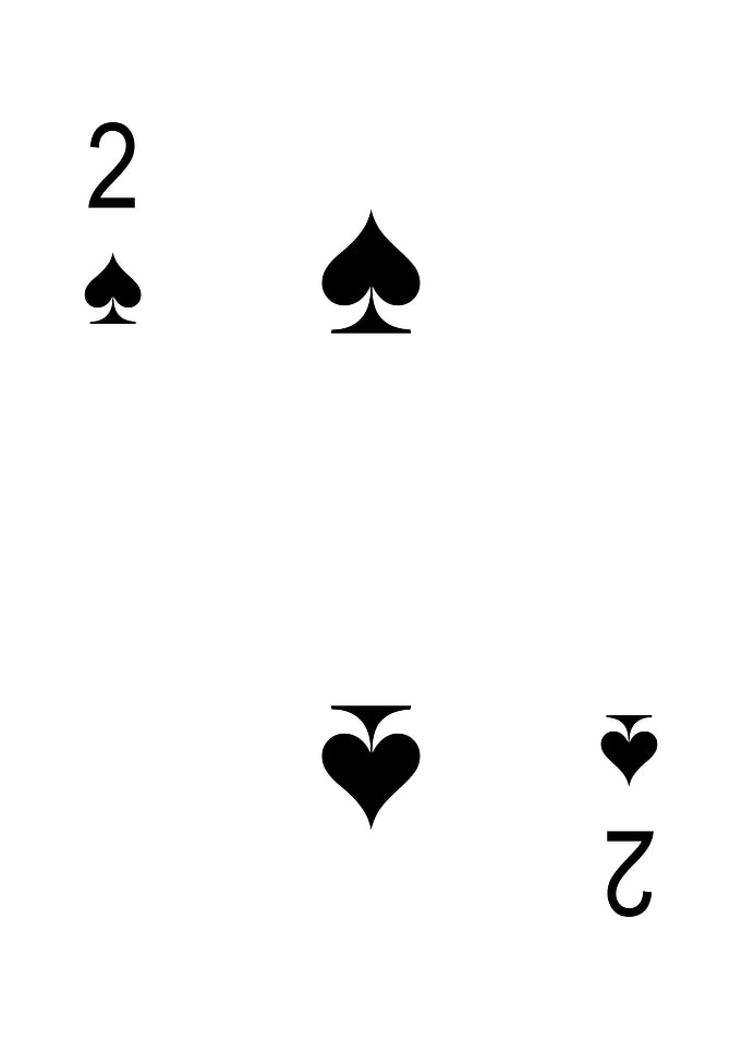 2 of Spades Playing Card