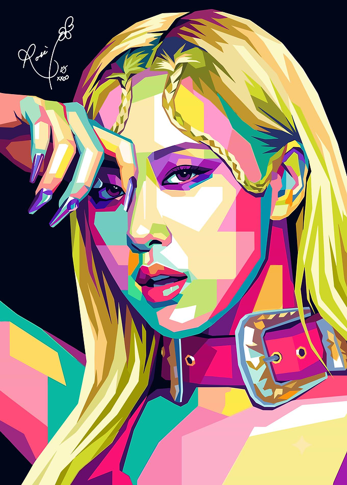 Colorful Portrait of Rosé