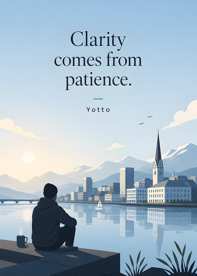 Clarity Comes From Patience Quote