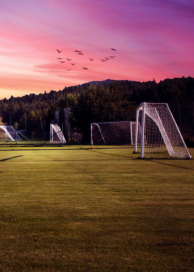 Soccer Field at Sunset