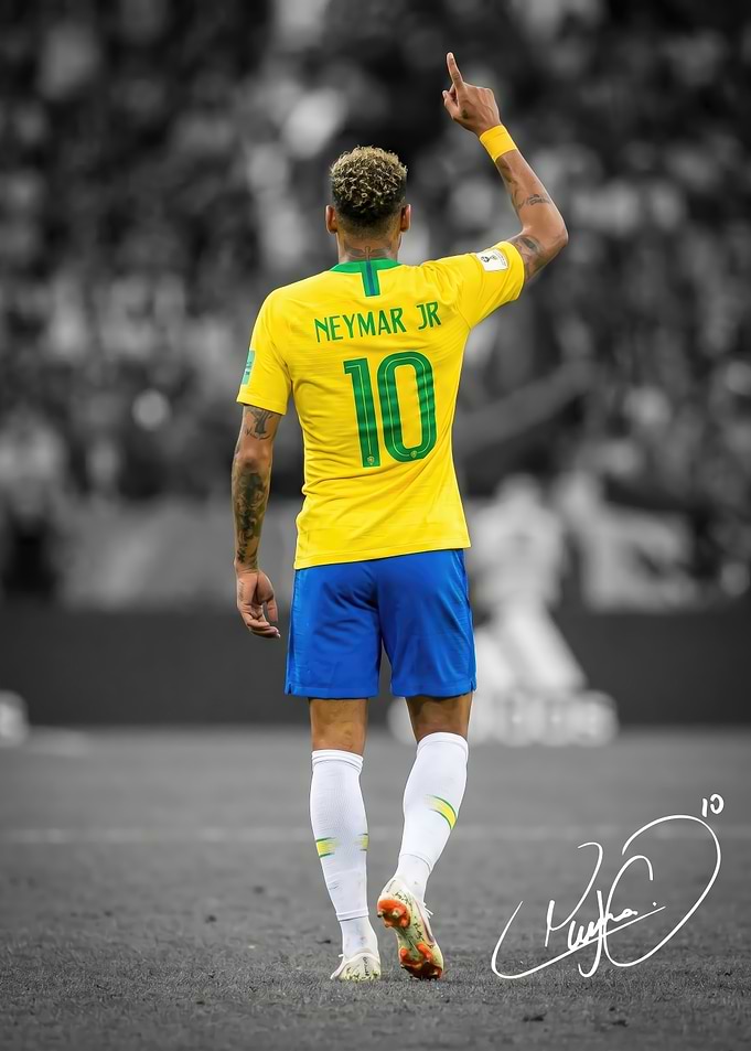 Neymar Jr. celebrating a goal