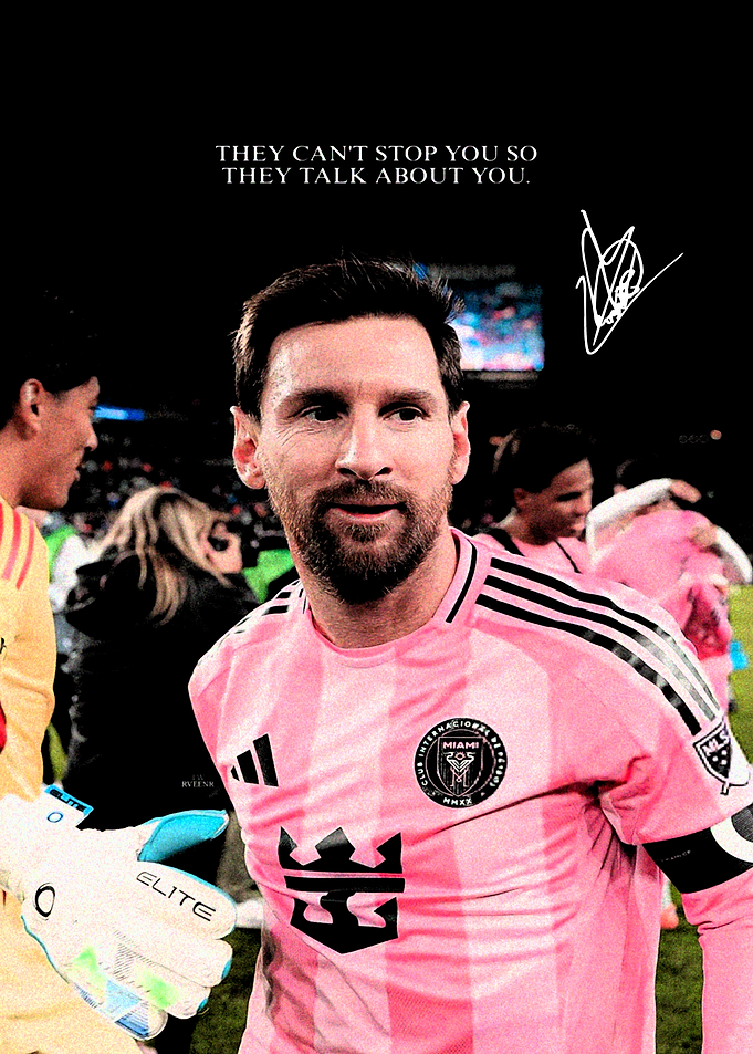 Lionel Messi in Pink Inter Miami Jersey