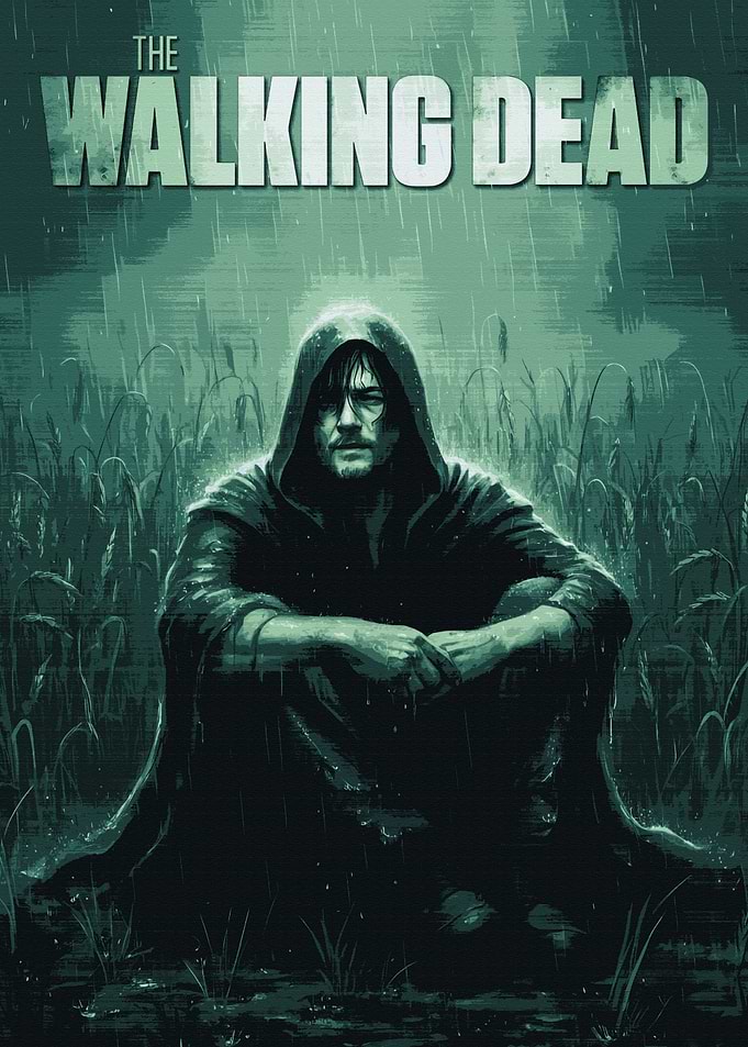 The Walking Dead Daryl Dixon in Rain