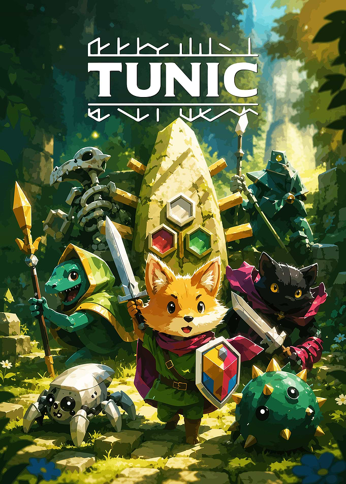 Tunic Game Characters and Logo