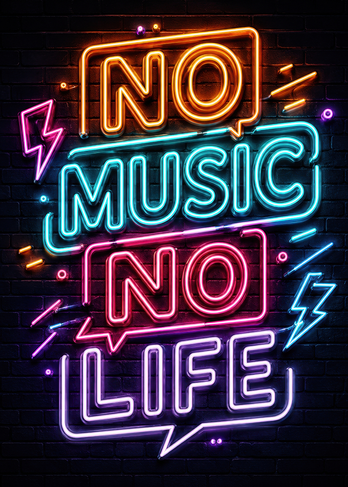No Music No Life Neon Sign