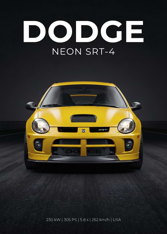 Yellow Dodge Neon SRT-4