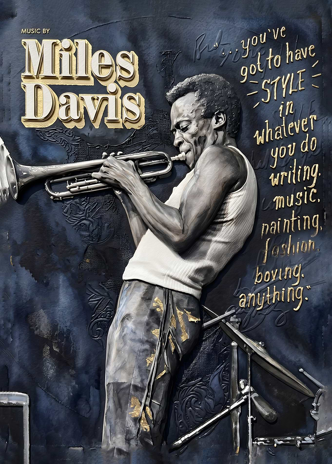 Miles Davis Trumpet Portrait