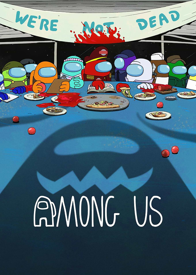 Among Us Characters at a Bloody Dinner