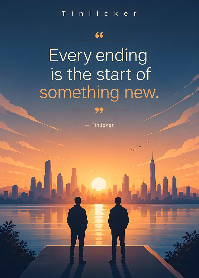 Inspirational Quote Over Cityscape Sunset