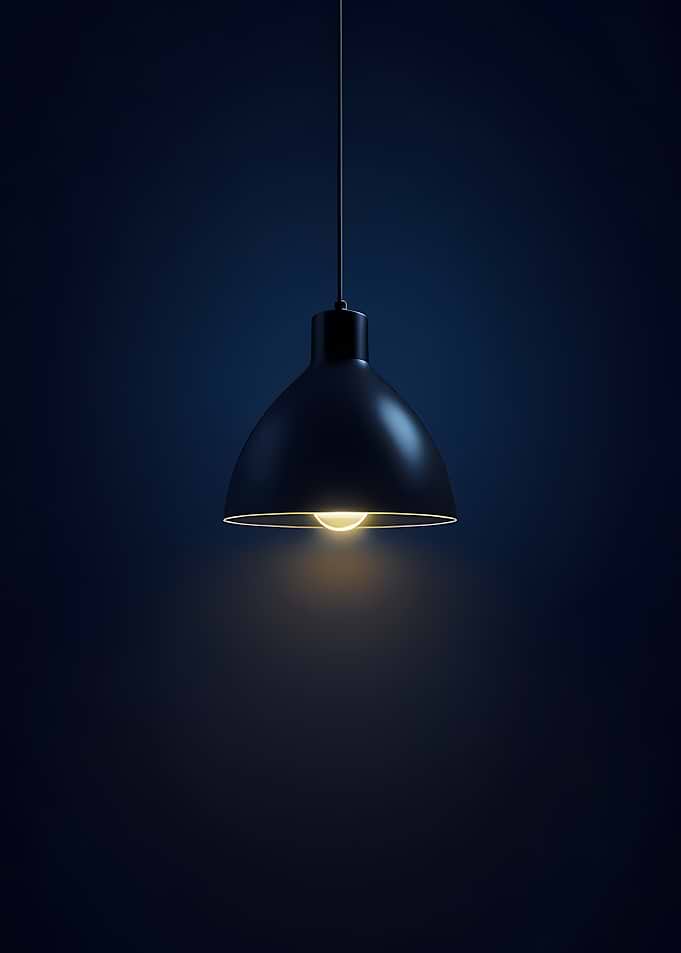 Dark Pendant Lamp with Light