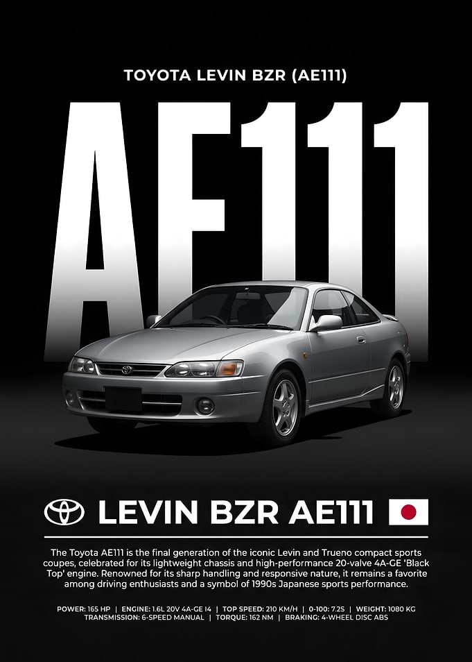 Toyota Levin BZR AE111 Poster