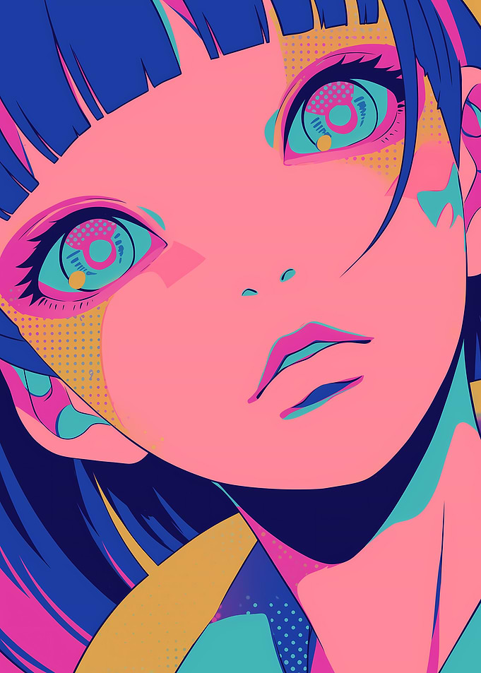 Vibrant Anime Portrait