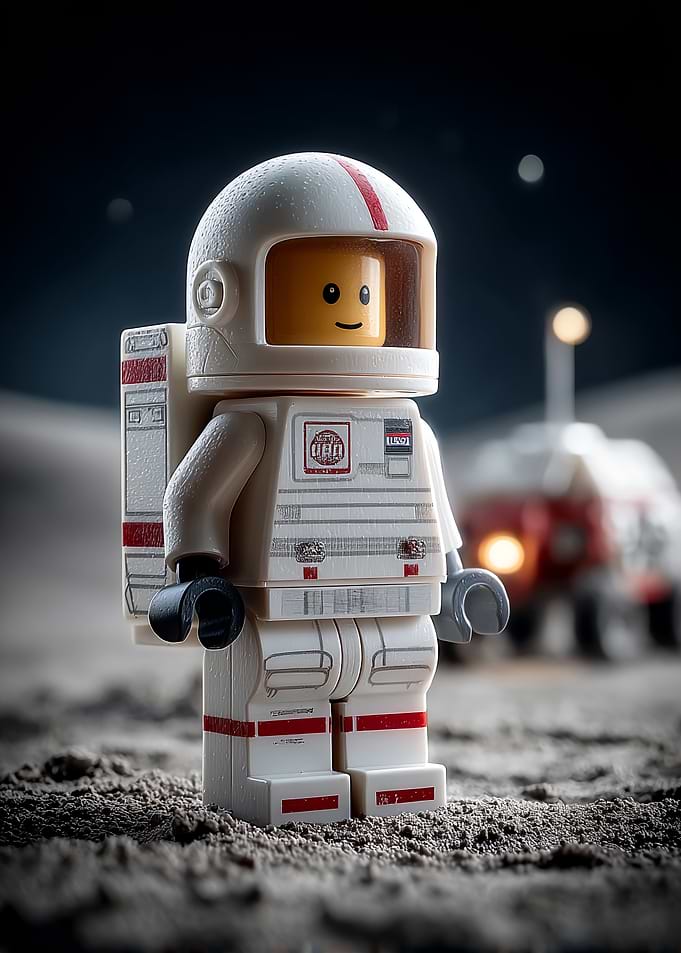 Lego Astronaut on the Moon