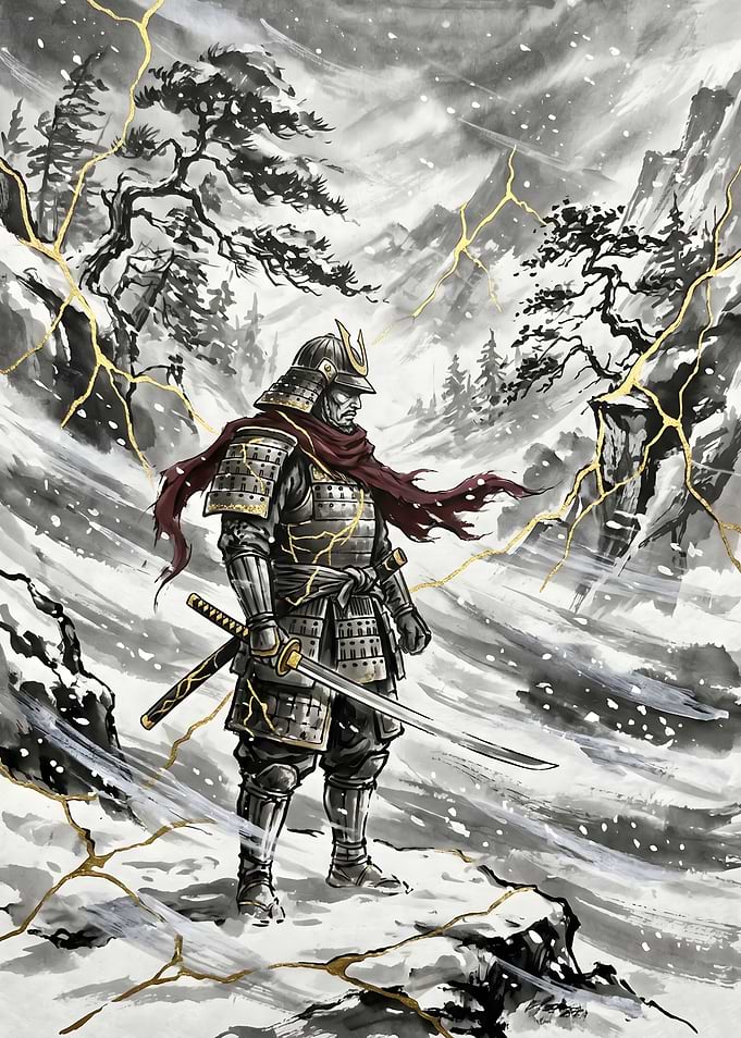 Samurai in Snowy Mountains