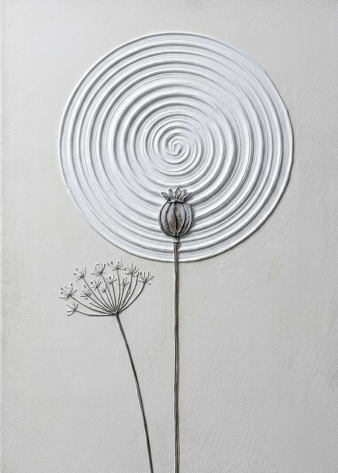 Textured Floral Art