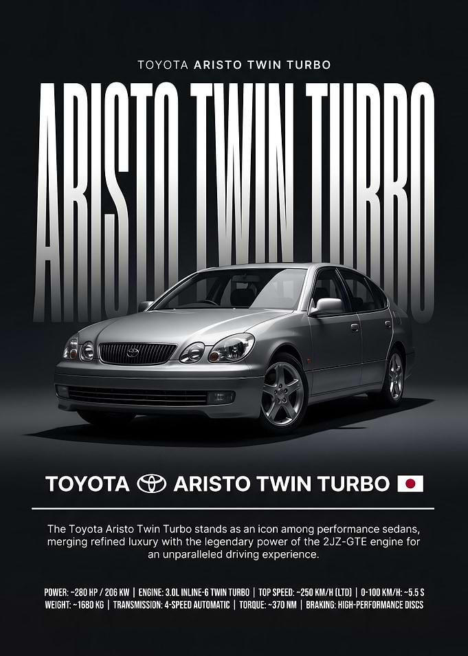 Toyota Aristo Twin Turbo Poster