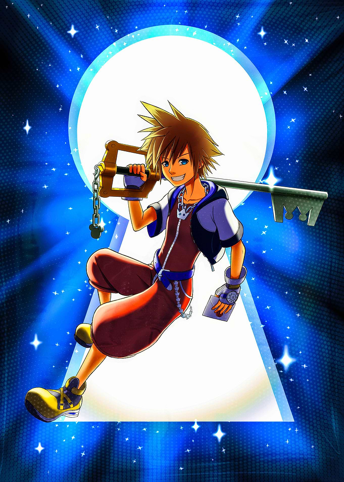 Sora with Keyblade in Keyhole