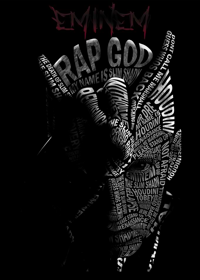 Eminem Rap God Text Art