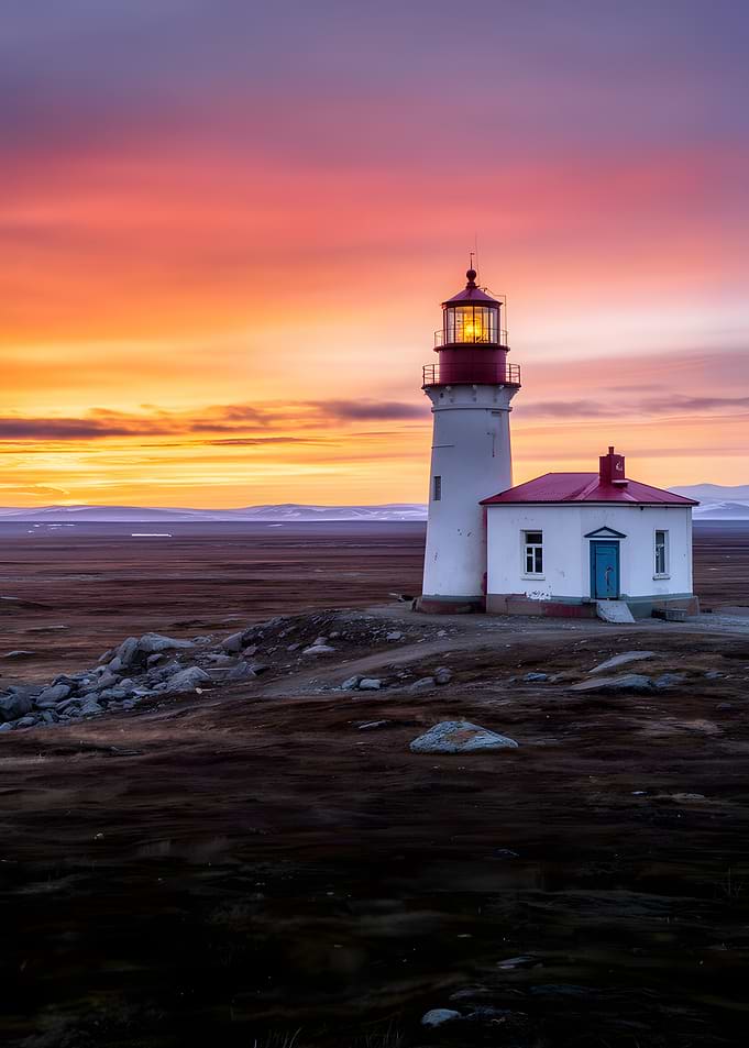 Lighthouse at Sunset