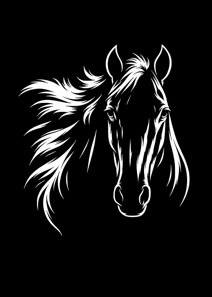 Horse Art Print — Western Rodeo Horse Poster, Equestrian Decor