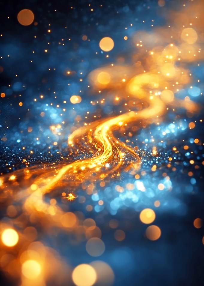 Abstract Cosmic Swirl of Light