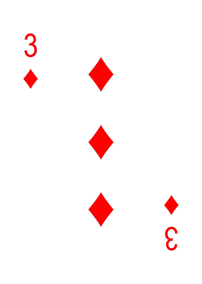 3 of Diamonds Playing Card