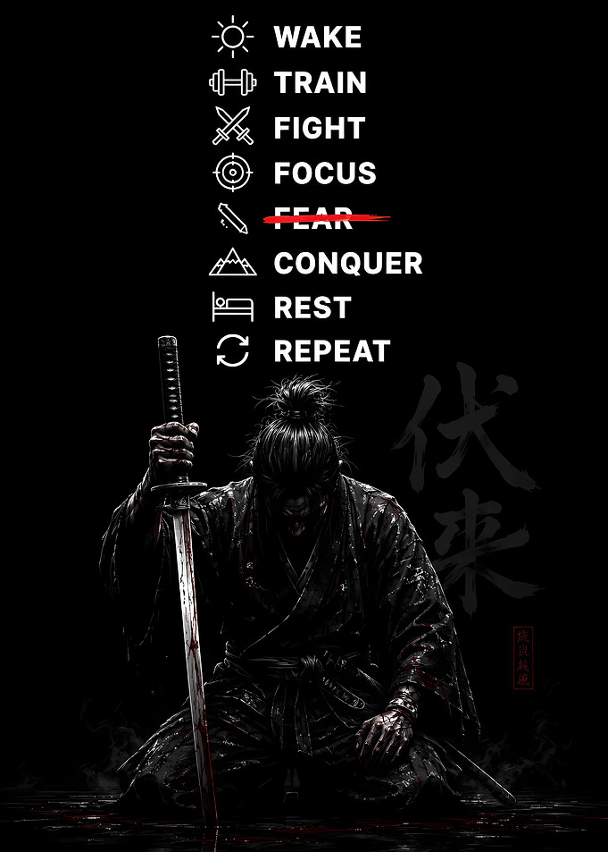 Samurai's Cycle of Training and Conquest