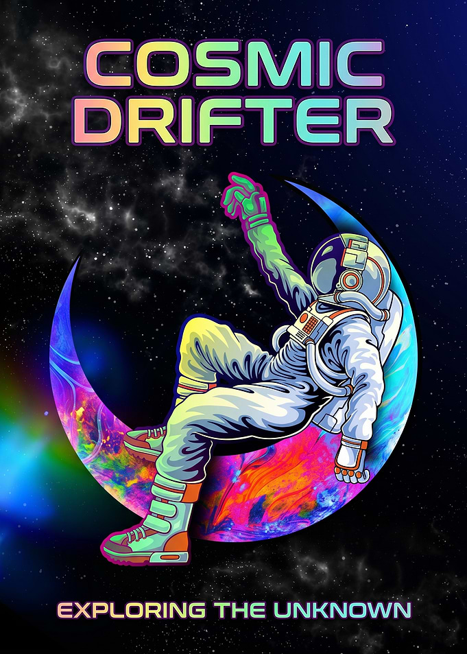 Astronaut on a Crescent Moon