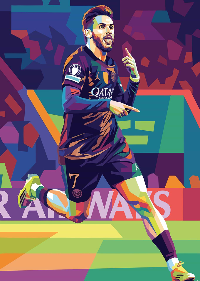 Football Player in Pop Art Style