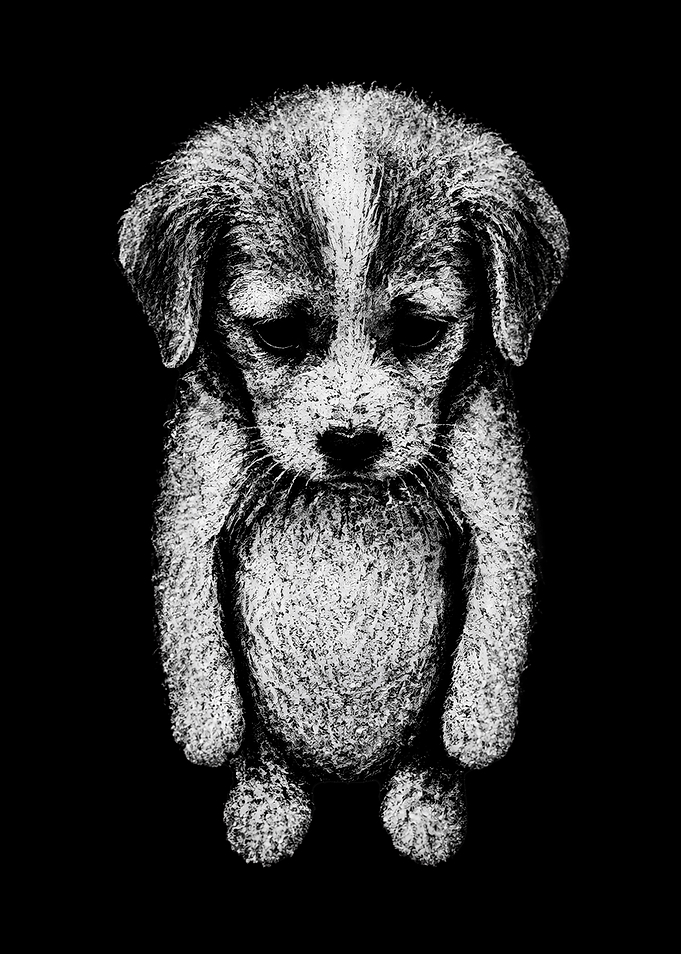 Sad Standing Puppy Meme | Melancholy Dog Vintage Graphic | Cute Depressed Puppy Funny Meme