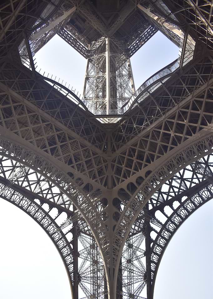 Eiffel Tower Structure from Below
