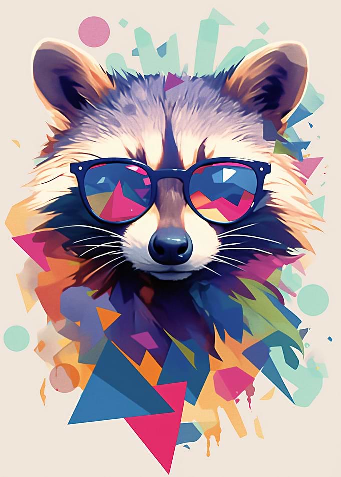 Cool Raccoon Wearing Sunglasses